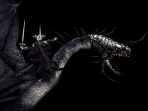The Wich-King of Angmar with his fellbeast from The Lord of the Rings: The Battle for Middle-earth.