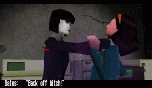 Bates: "Back off, bitch!"