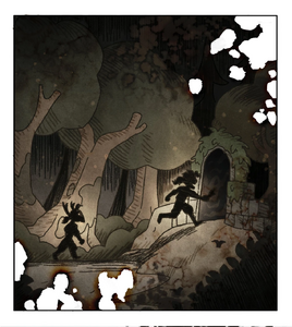 Philip follows Caleb into a portal to the Boiling Isles.