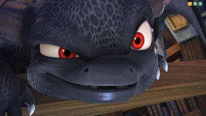 Dark Spyro's evil smile after being separated from Spyro