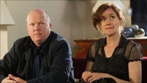 Phil Mitchell being engaged to common law-wife Stella Crawford.