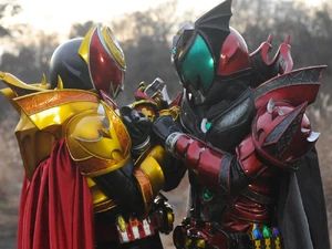 Kiva and Dark Kiva come together.