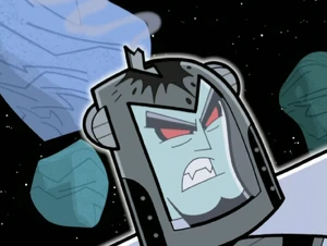 Vlad furious when Tucker shoots at his space helmet.