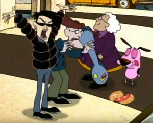 His classic blaming others for his inability to "watch where he goin"