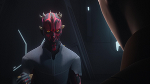 After settling down, Maul asks Ezra if he knows what will happen when they open both holocrons, and Ezra says that he knows that any question they ask will be answered.