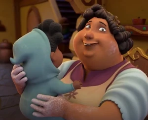 Mrs.Baker and her baby.
