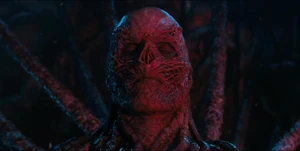 Vecna meditating as he uses his powers to find his next victim.