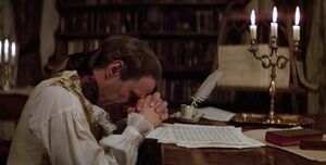 Salieri praying.