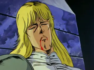 Shin crying from his realization to Kenshiro about the loss of Yuria.