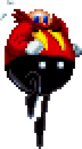 Eggman making his escape.