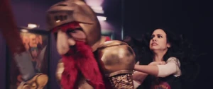 Liv pushing Knighty.