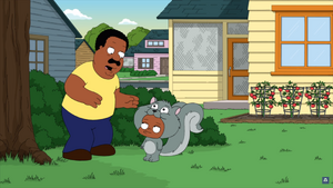 Rallo dressing as a squirrel so he can steal Lois' tomatoes for Cleveland to make into a bruschetta.