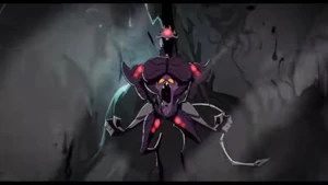 Krang's well-deserved defeat, trapped alone for all eternity never to harm anyone ever again.