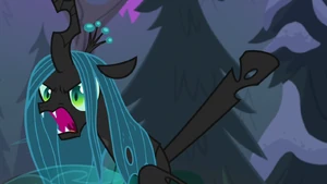 Queen Chrysalis revealing about how Starlight Glimmer turned her hive against her.