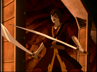 Zuko with his swords