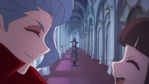 Croix talking with Akko.