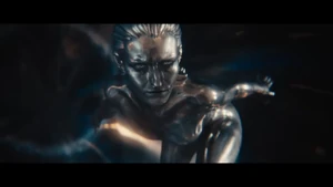 Silver Surfer when chasing the Fantastic Four through a space portal.