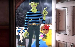 Murdoc in Saturnz Barz music video.