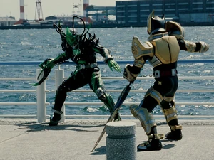 Joker Undead facing Leangle.