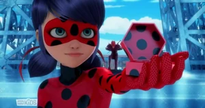 Scarlet Moth trying to sneak up on Ladybug and Cat Noir.