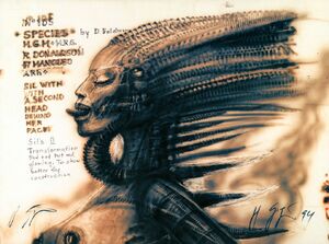 Sil drawing by H.R. Giger.