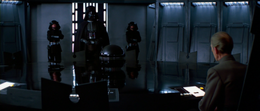 Vader tells Tarkin that he knows Kenobi is here through a tremor in the Force.