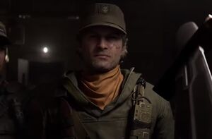 Adler in the season one cinematic.