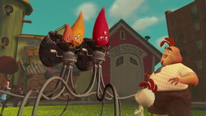 Melvin and Tina apologizing for the misunderstanding and for their actions, especially for invading earth.