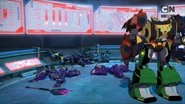 Riotgear, Cyclonus, Skyjack and Treadshock's defeat.
