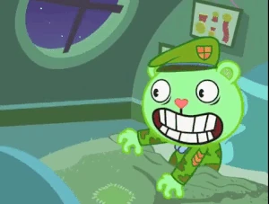 Another example of Flippy's flip-outs.