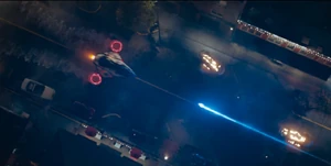 Sonic and Dr. Robotnik about to clash as they charge at each other