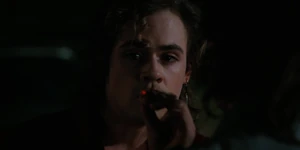 (Steve: "I don't know what you don't understand of what I just said. She's not here.") "Then, who is that?"-Billy pointing to the Party watching them.