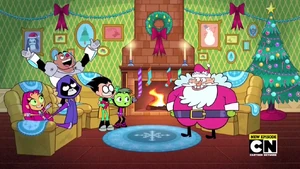 Santa offers to deliver the Easter eggs.