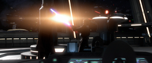 Skywalker and Dooku move their duel closer to an end.