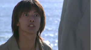 Hajime'threat to Kenzaki for trying to reveal his Rider identity to Amane.