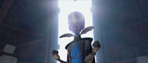 Megamind rising to power as he believed he finally killed Metro Man.