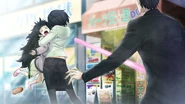 Okabe "saving" Maho from Judy.