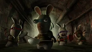 RRR2NinjaTurtleBertArtwork.webp (91 KB) Artwork of Bert as a parody of Donatello alongside the other Ninja Turtle Rabbids.
