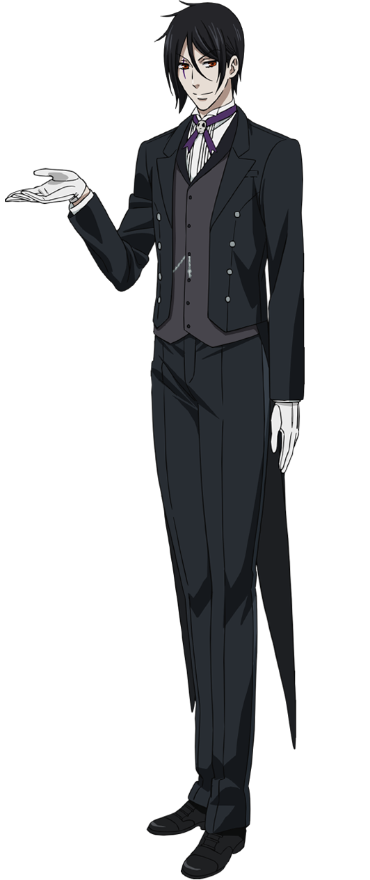 Sebastian Michaelis Ciel Phantomhive Black Butler, Anime, black Hair,  necktie, fictional Character png | Klipartz
