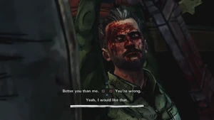 Randall asking Michonne if she'd like killing him.