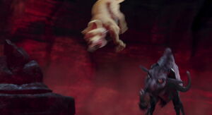 Kazar tosses Ryan off.