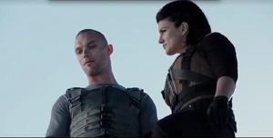 Ajax with Angel Dust (X-Men Movies) in the helicarrier scrapyard.