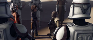 Boba confronts Windu on Coruscant.