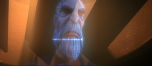 Dooku gives Obi-Wan a grim ultimatum; if Skywalker does not surrender, all the slaves will be killed.