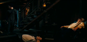 Meachum's demise as Swagger executes him.