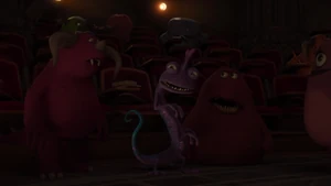 Randall observe Mike and Sulley's fight, with fearing to get Hardscrabble's attention.