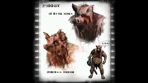 Piggsy's in-game model and concept art