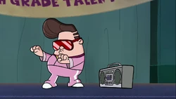Mr. Krupp in the fourth grade talent show.