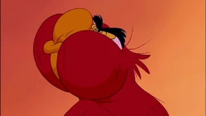 Iago glaring at Jafar.