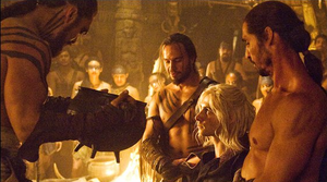 Viserys abducted by Khal Drogo before his death.